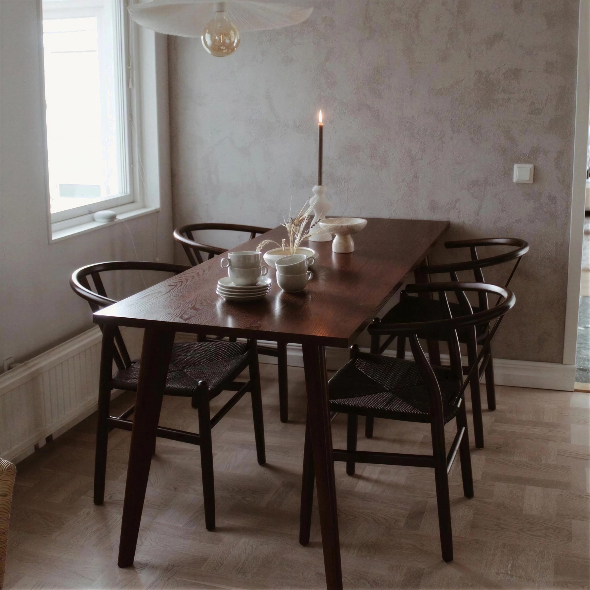 Eettafel 'Nordisk' 180x70cm - Walnoot