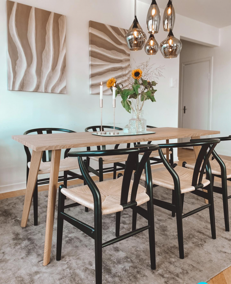 Eettafel 'Nordisk' 180x70cm - Eik