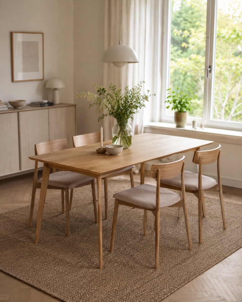 Eettafel 'Nordisk' 180x70cm - Eik