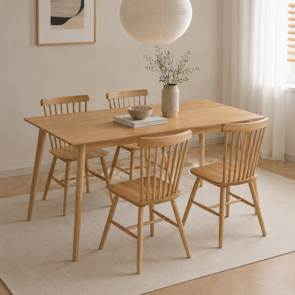 Eettafel 'Nordisk' 120x70cm - Eik