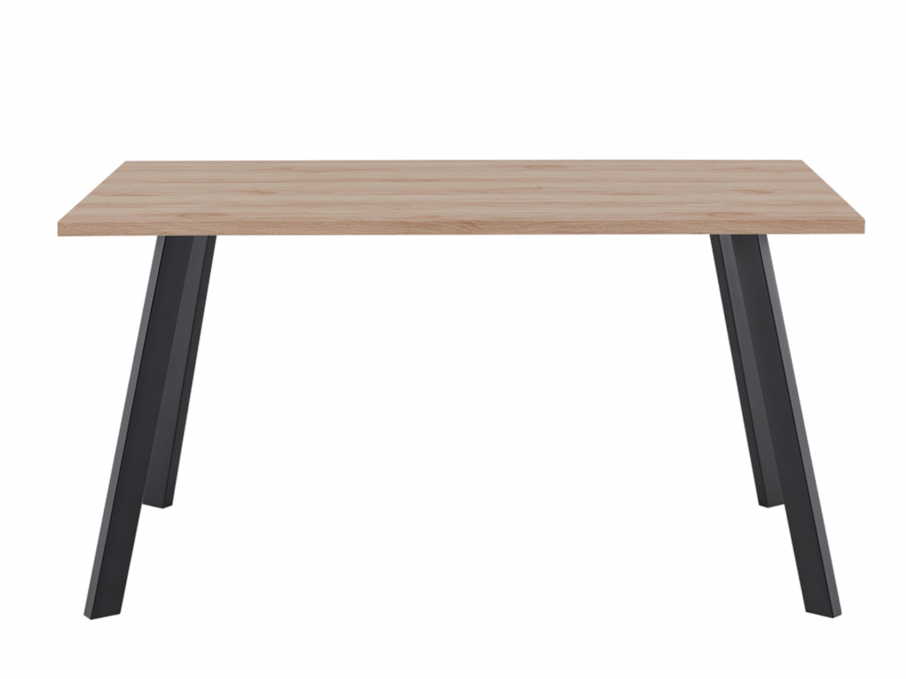 Eettafel 'Klassisk' 140x80cm - Zwart/Eik
