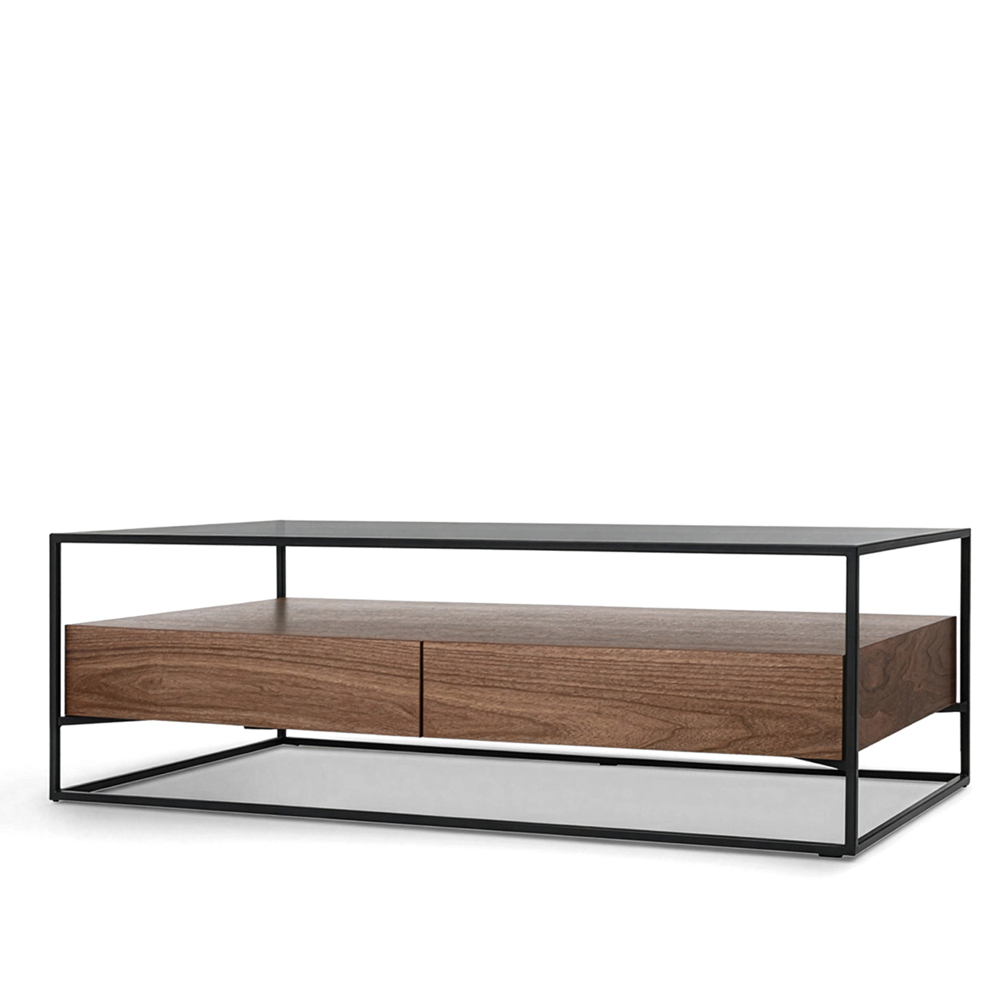 Salontafel 'Detroit' - Walnoot/Zwart