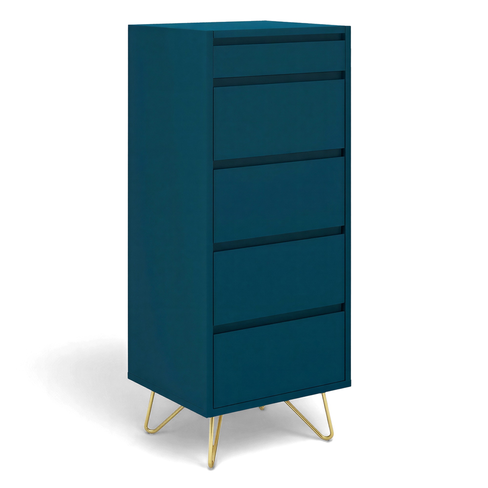 Dressoir 'Elle' 45x110 - Turquoise/Messing