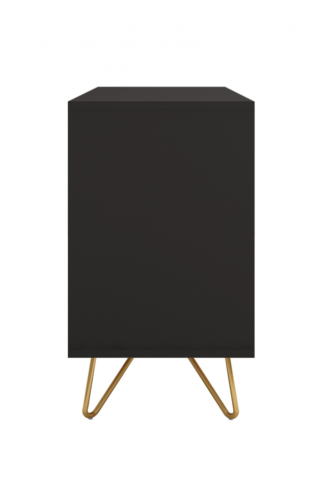 Dressoir 'Elle' 120x70 - Zwart/Messing