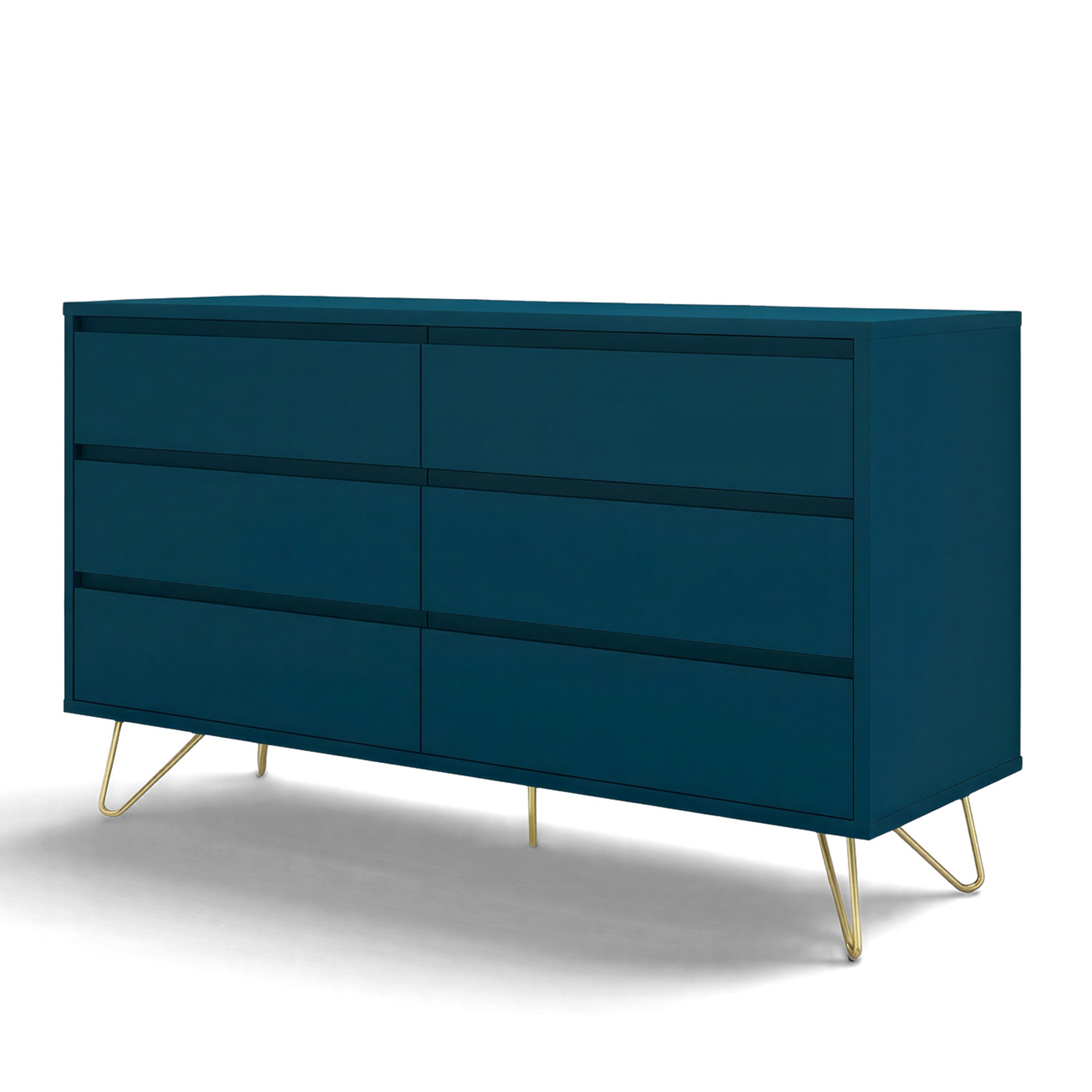 Dressoir 'Elle' 120x70 - Turquoise/Messing