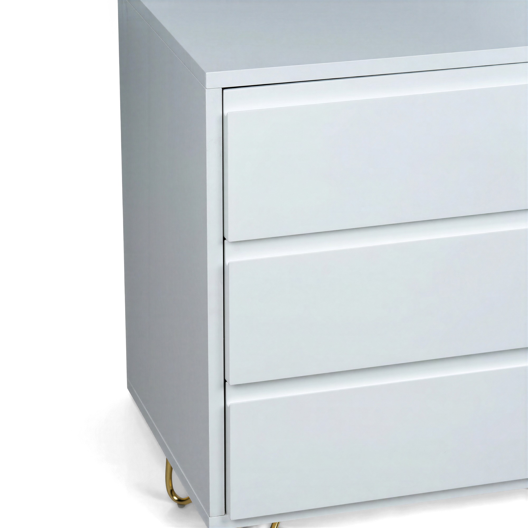 Dressoir 'Elle' 120x70 - Wit/Messing
