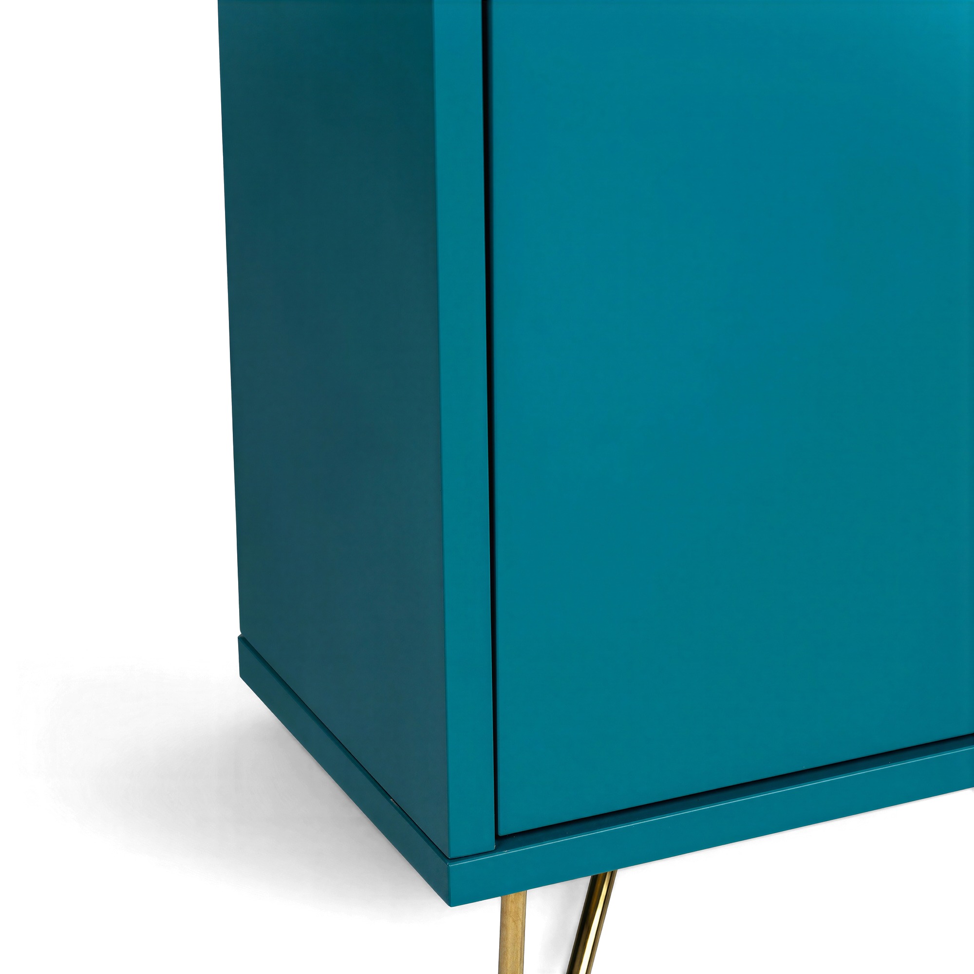 Schoenenkast 'Elle' - Turquoise/Messing