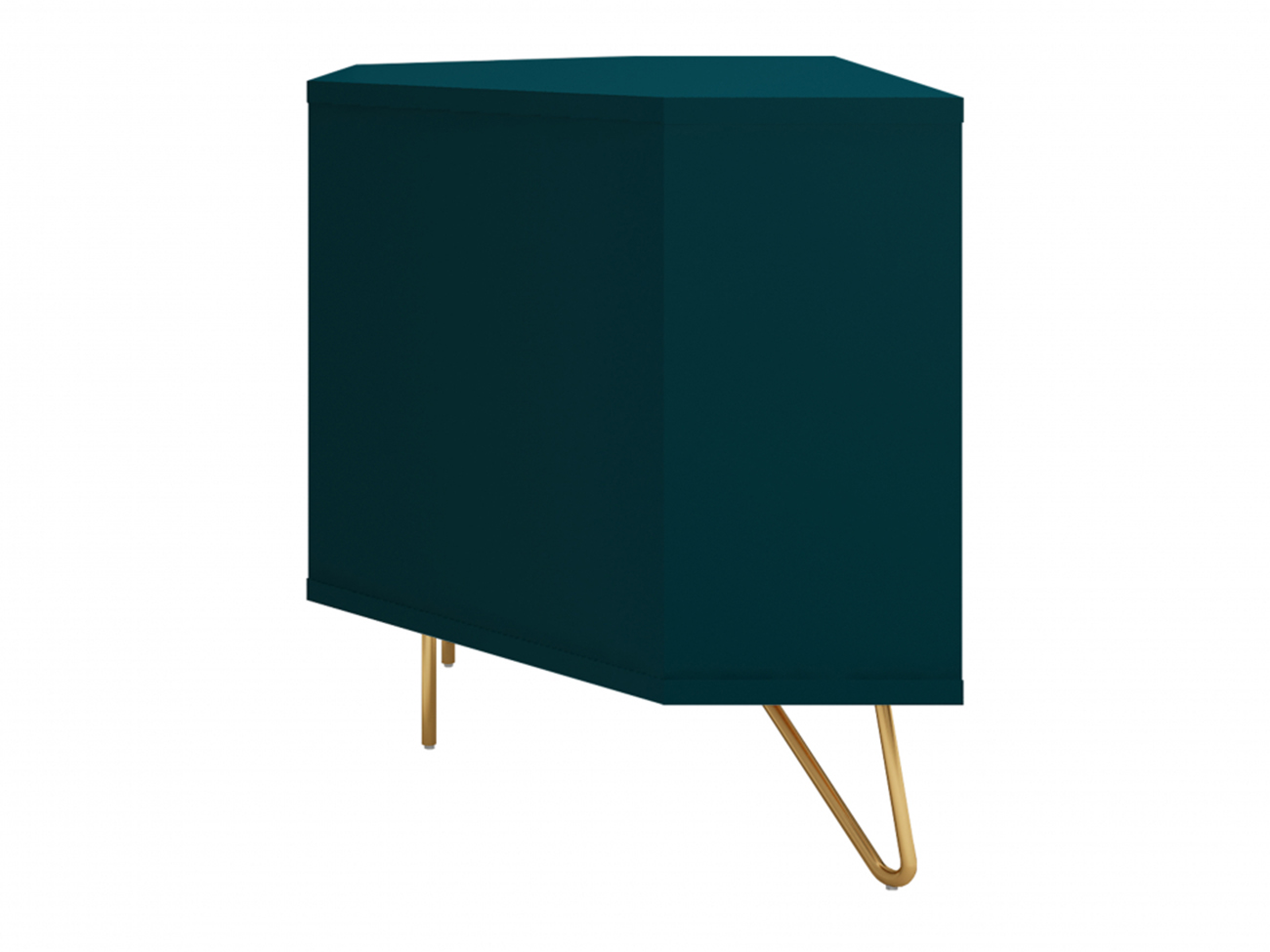 TV-meubel 'Elle' voor de hoek - Turquoise/Messing