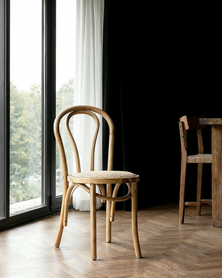 Stoel 'Bistro' - Riet/Natuurlijk