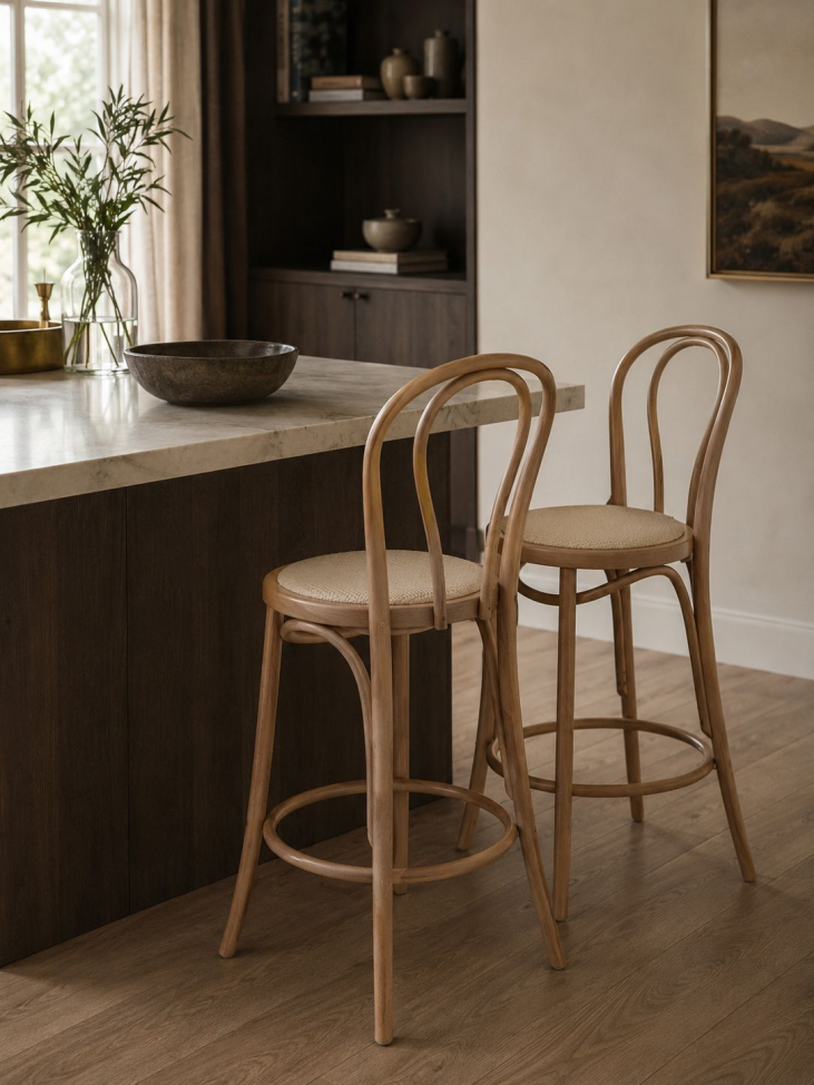 Barkruk 'Bistro' - Naturel/Rotan