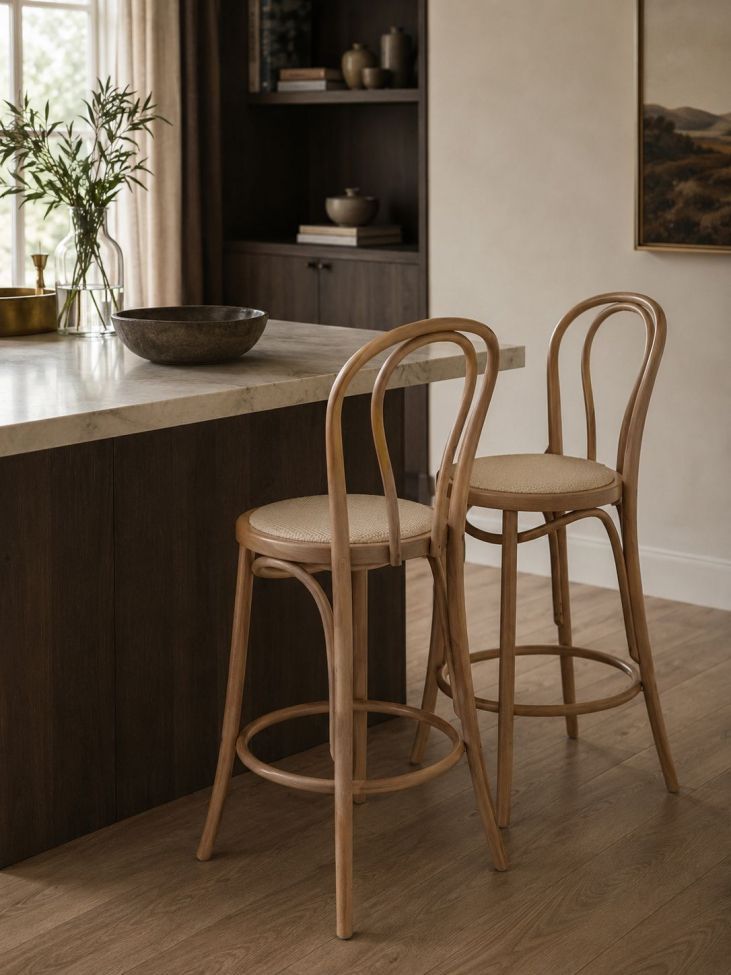 Barkruk 'Bistro' - Naturel/Rotan
