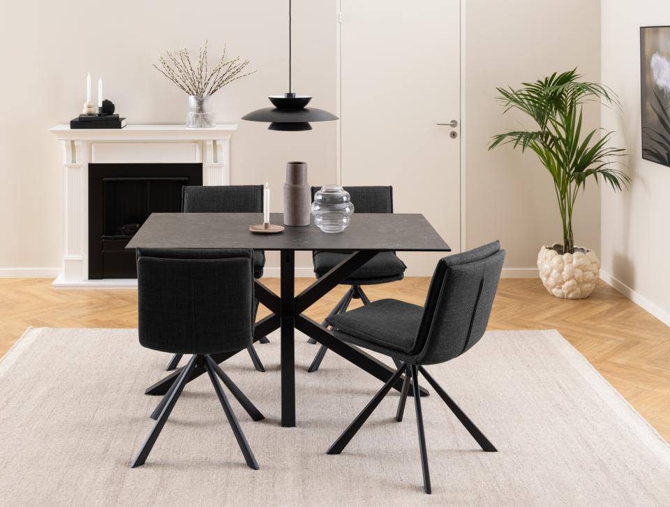 Eettafel 'Heaven' 135x80cm - Zwart