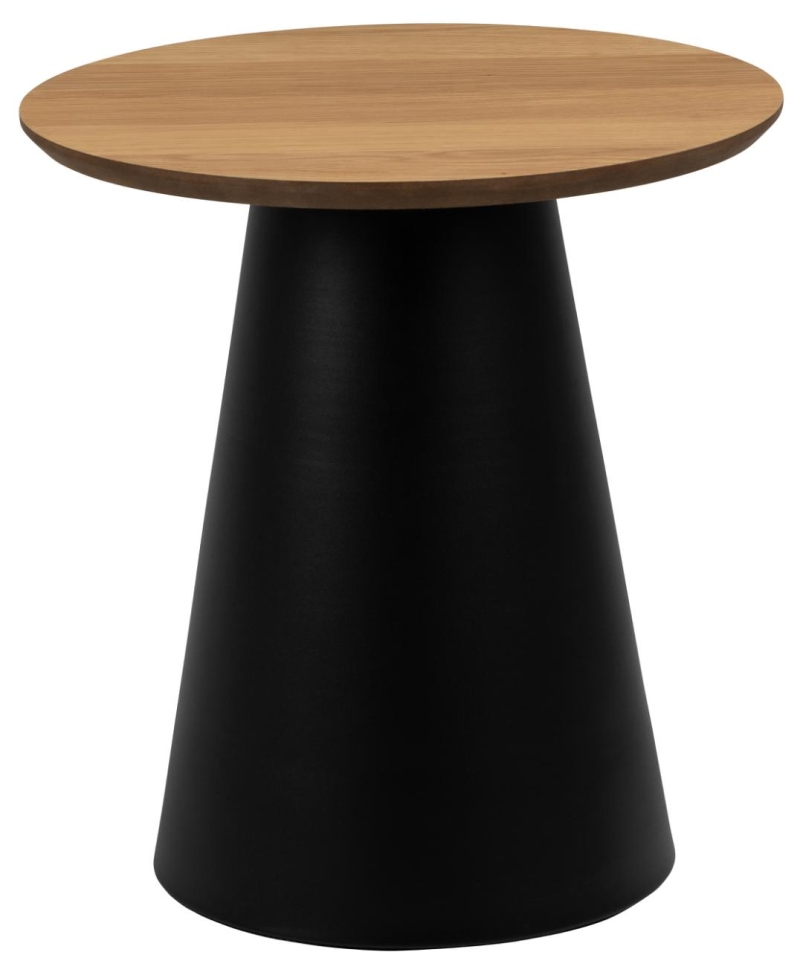 Salontafel 'Soli' 45cm - Natuur/Zwart