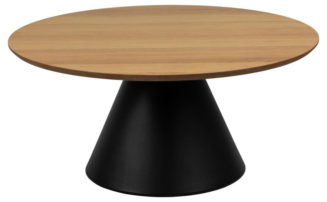 Salontafel 'Soli' 85cm - Natuur/Zwart