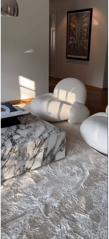 Rond vloerkleed 'Aranga Super Soft' - Wit