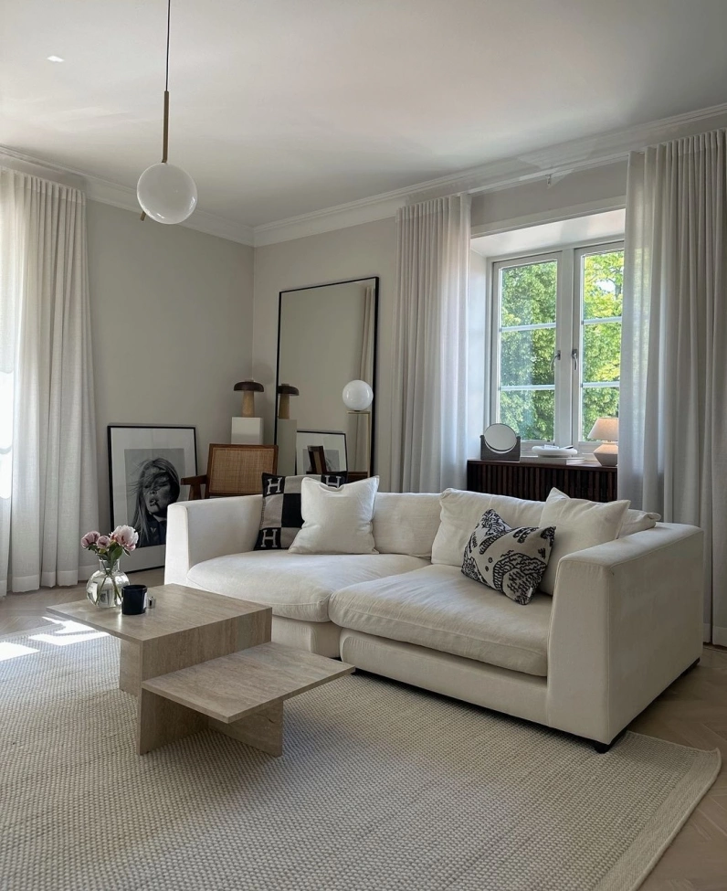 Wollen vloerkleed 'Coastal' - Crème