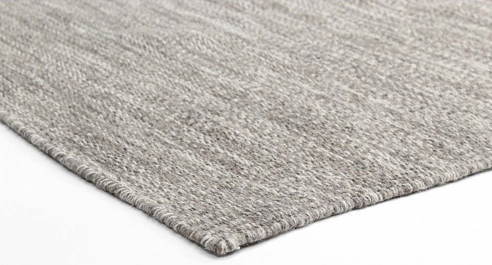 Wollen vloerkleed 'Dhurry' - Beige