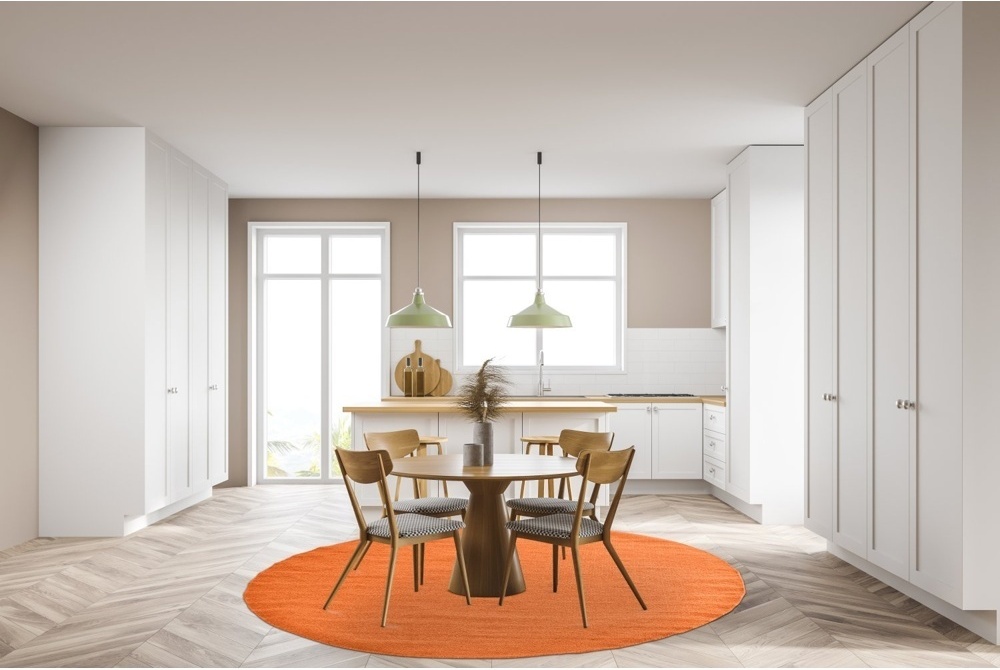 Rond vloerkleed 'Hamilton' - Orange Peel