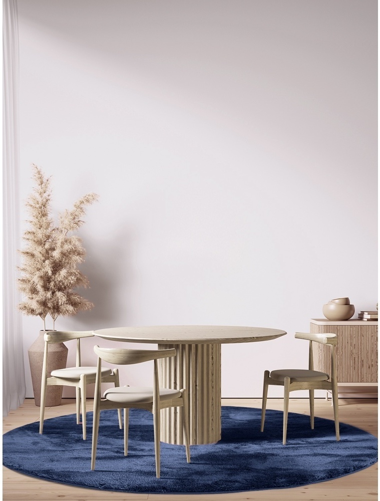 Rond tapijt 'Aranga Super Soft' - Donkerblauw