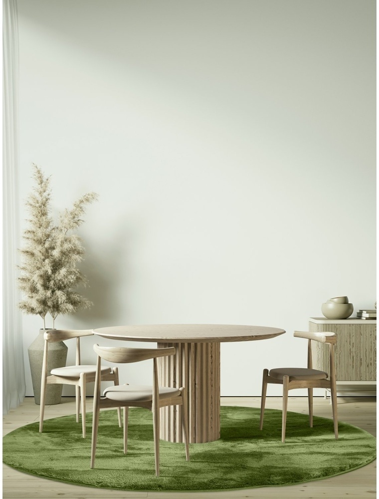 Rond tapijt 'Aranga Super Soft' - Olijf