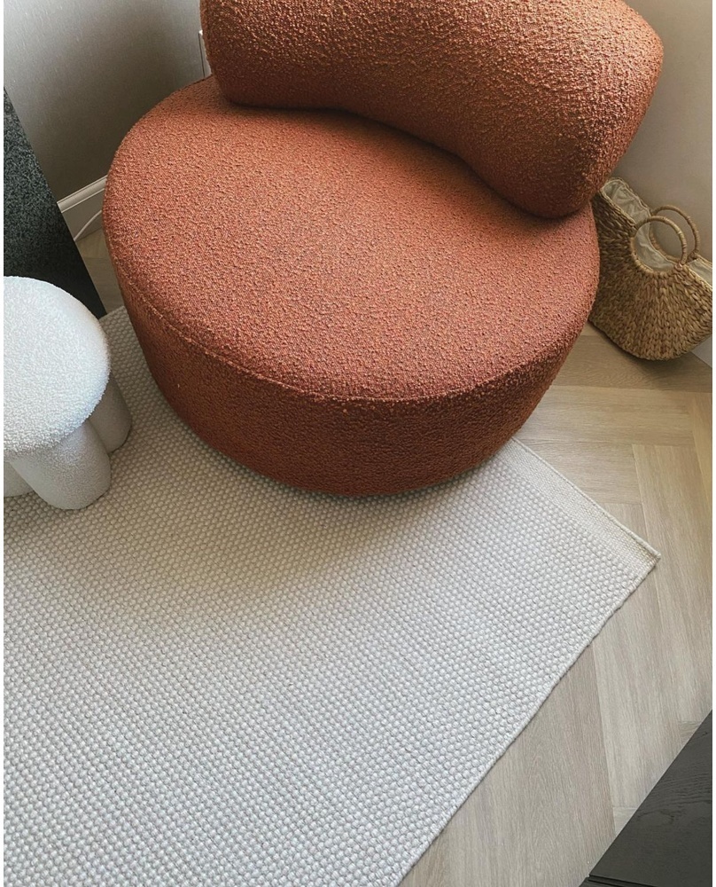 Ronde mat 'Coastal' - Cream