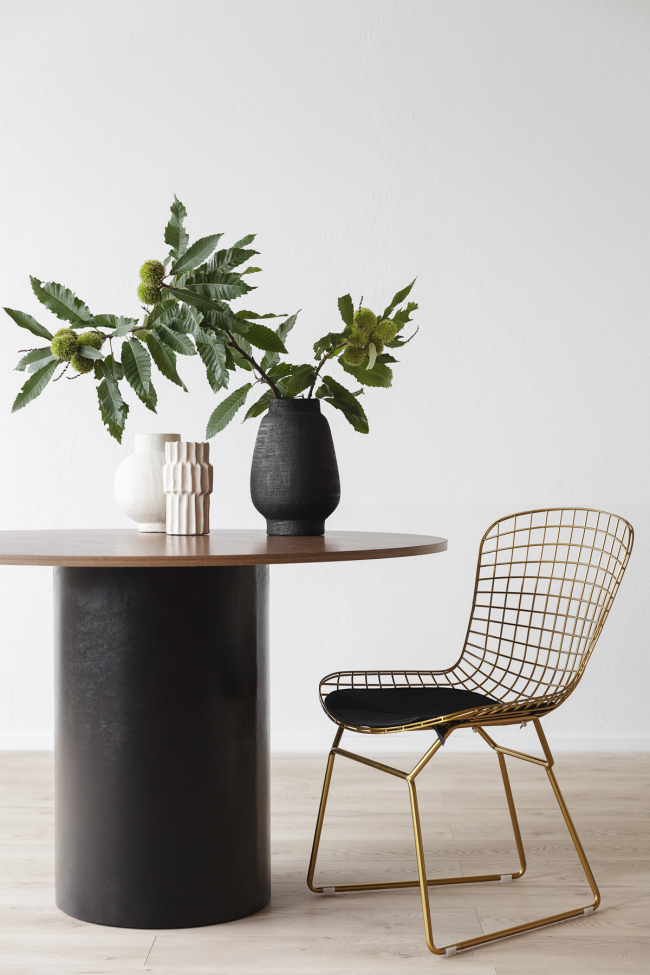 Eettafel 'Rounded' Rond 120cm - Walnoot