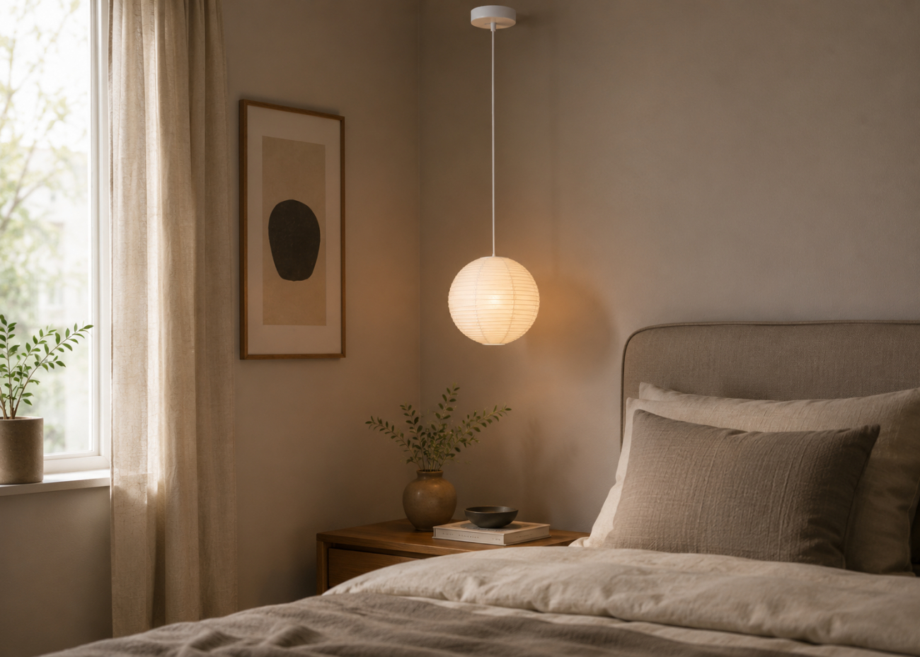 Rislamp 'Lycka' - Wit 30cm