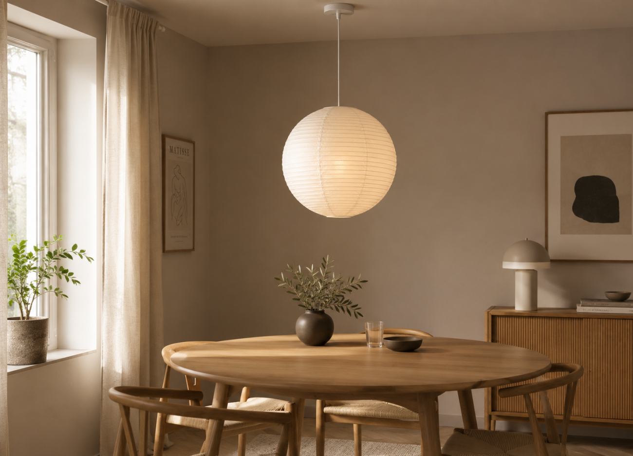 Rislamp 'Lycka' - Wit 40cm