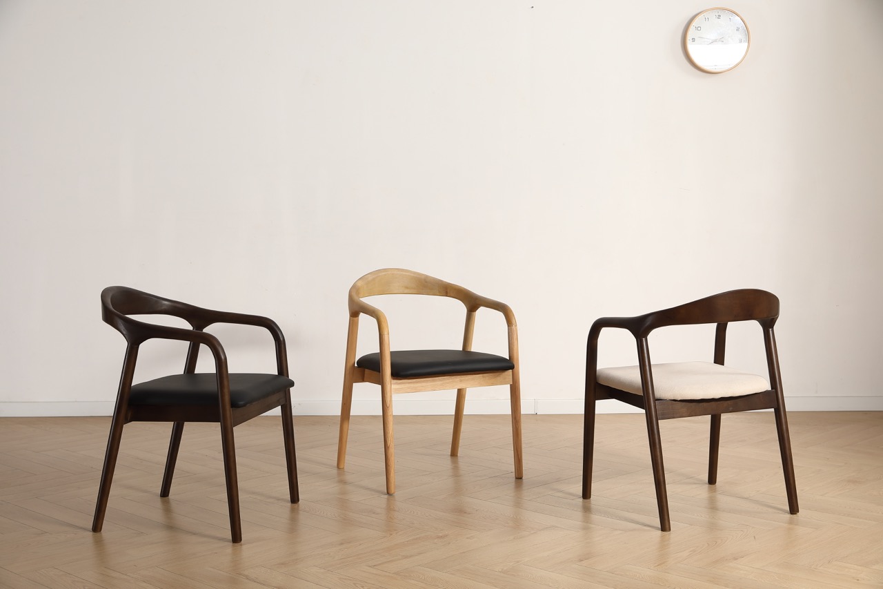 Armstoel 'Aspa' - Donkerbruin/Beige