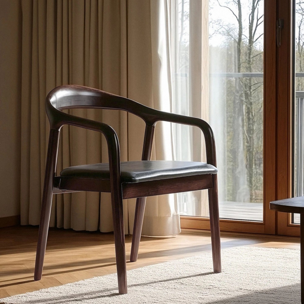 Armstoel 'Aspa' - Donkerbruin