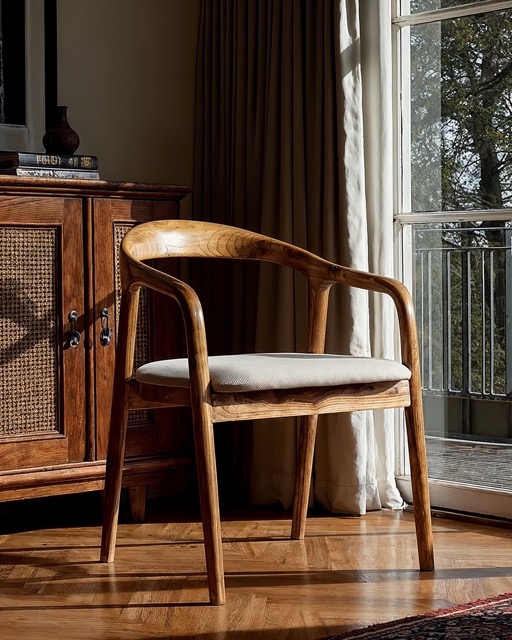 Armstoel 'Aspa' - Natuur/beige