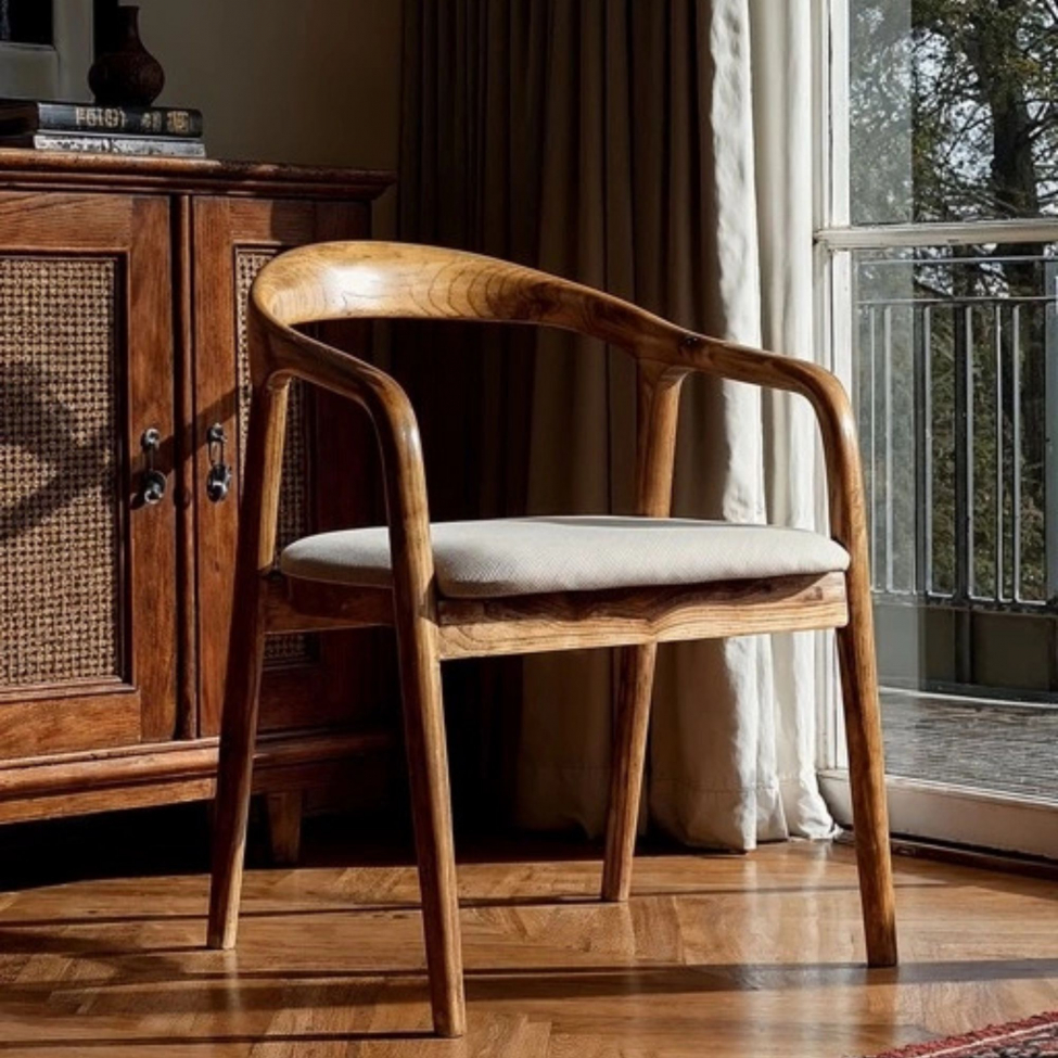 Armstoel 'Aspa' - Natuur/beige