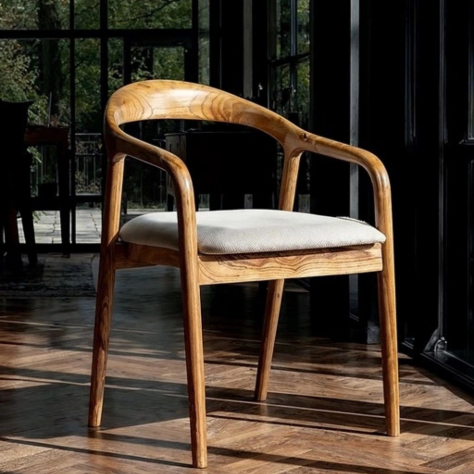 Armstoel 'Aspa' - Natuur/beige