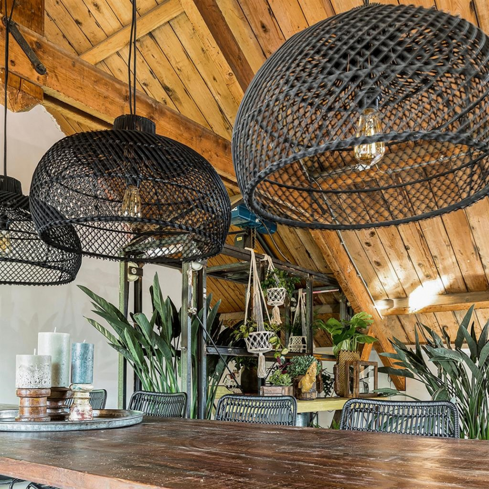 Plafondlamp 'Maze' L - Zwart