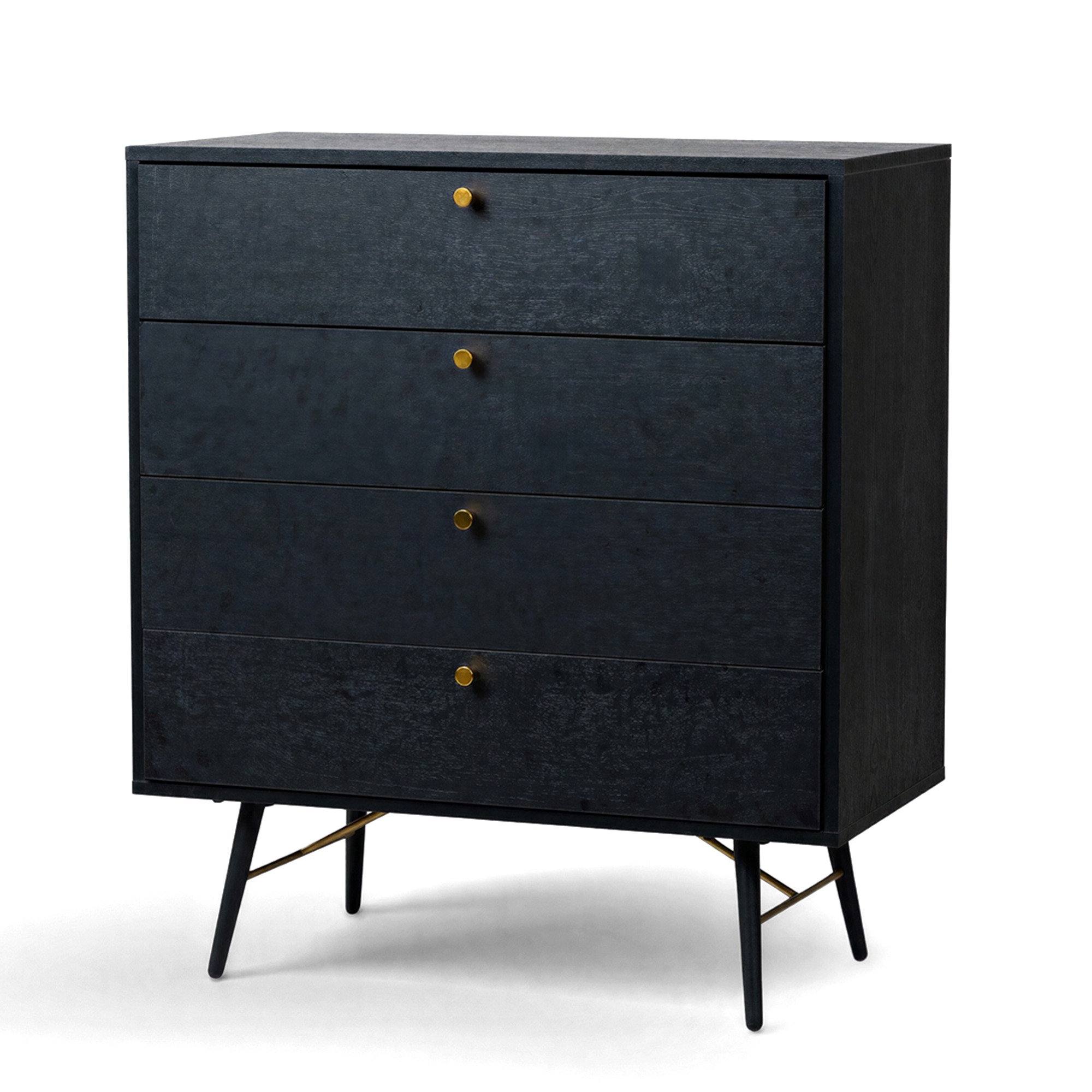 Dressoir 'Lux' - Zwart/Messing