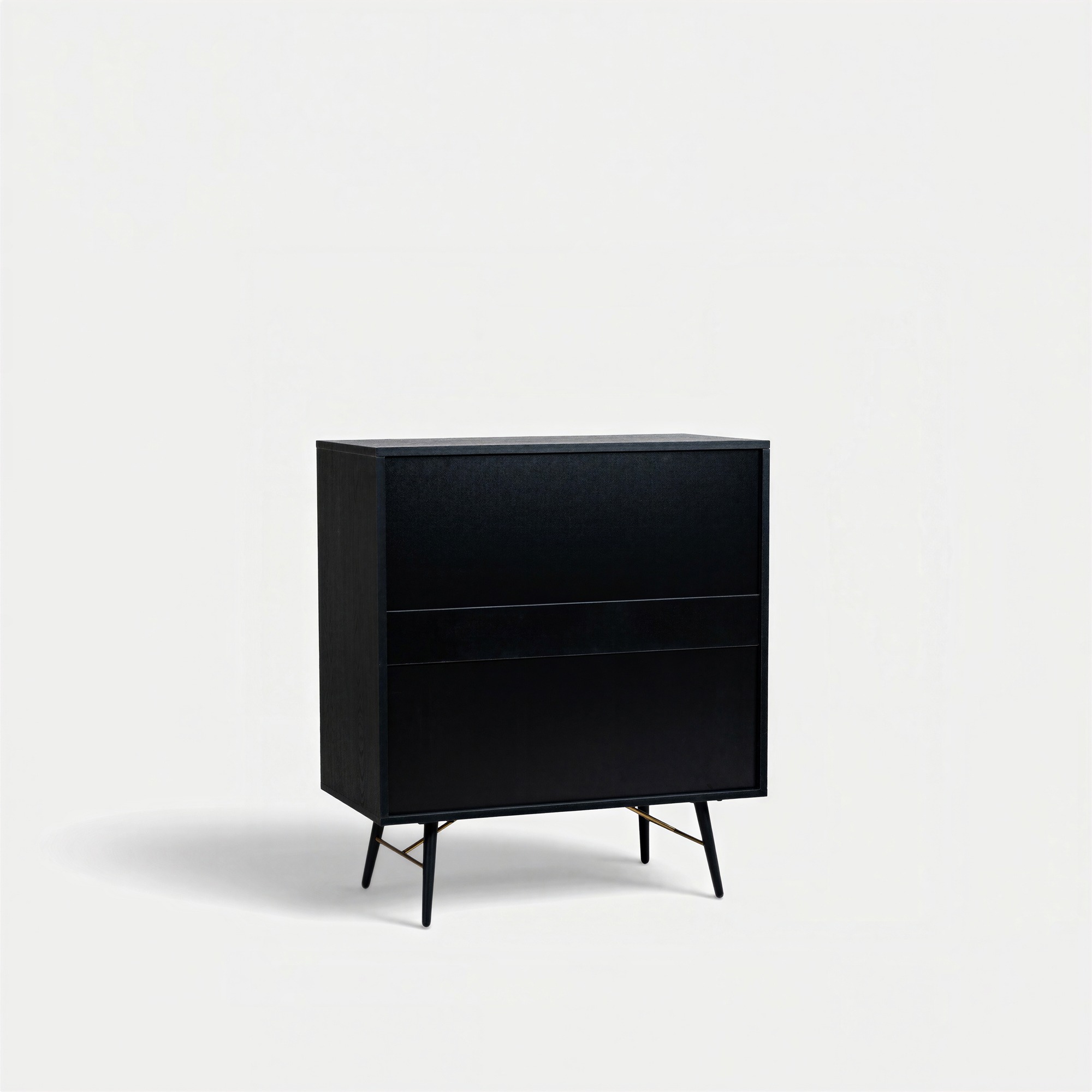 Dressoir 'Lux' - Zwart/Messing