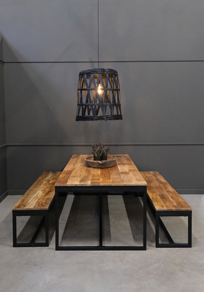 Eettafel 'Ronaldo' 200x100cm - Hout