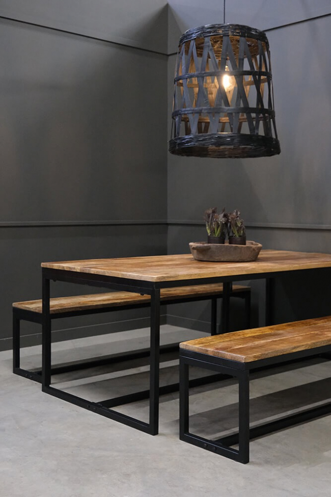 Eettafel 'Ronaldo' 200x100cm - Hout