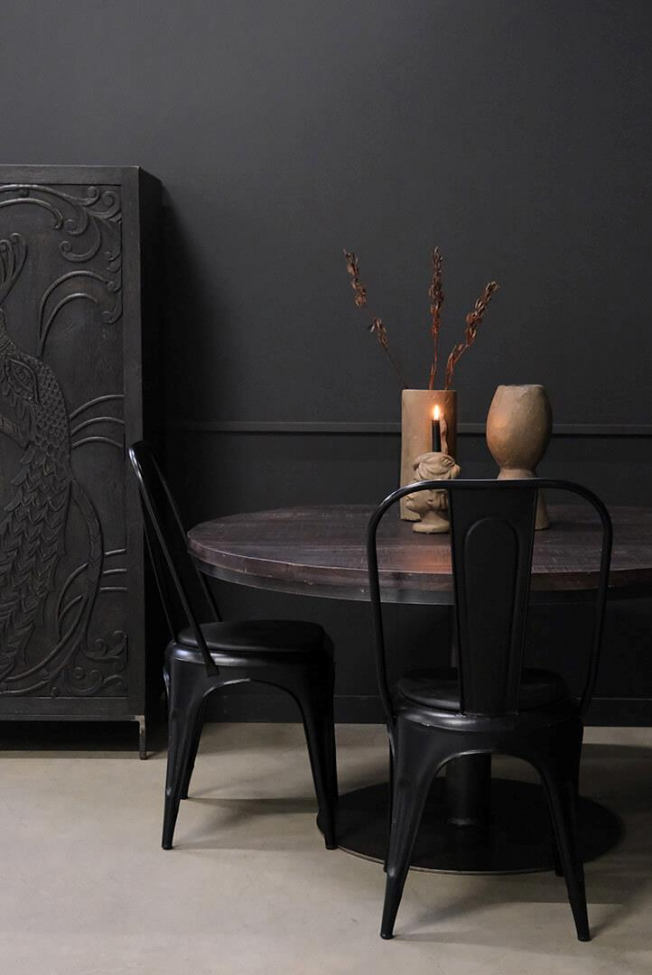 Eettafel 'Jack' Ronde 120cm - Zwart