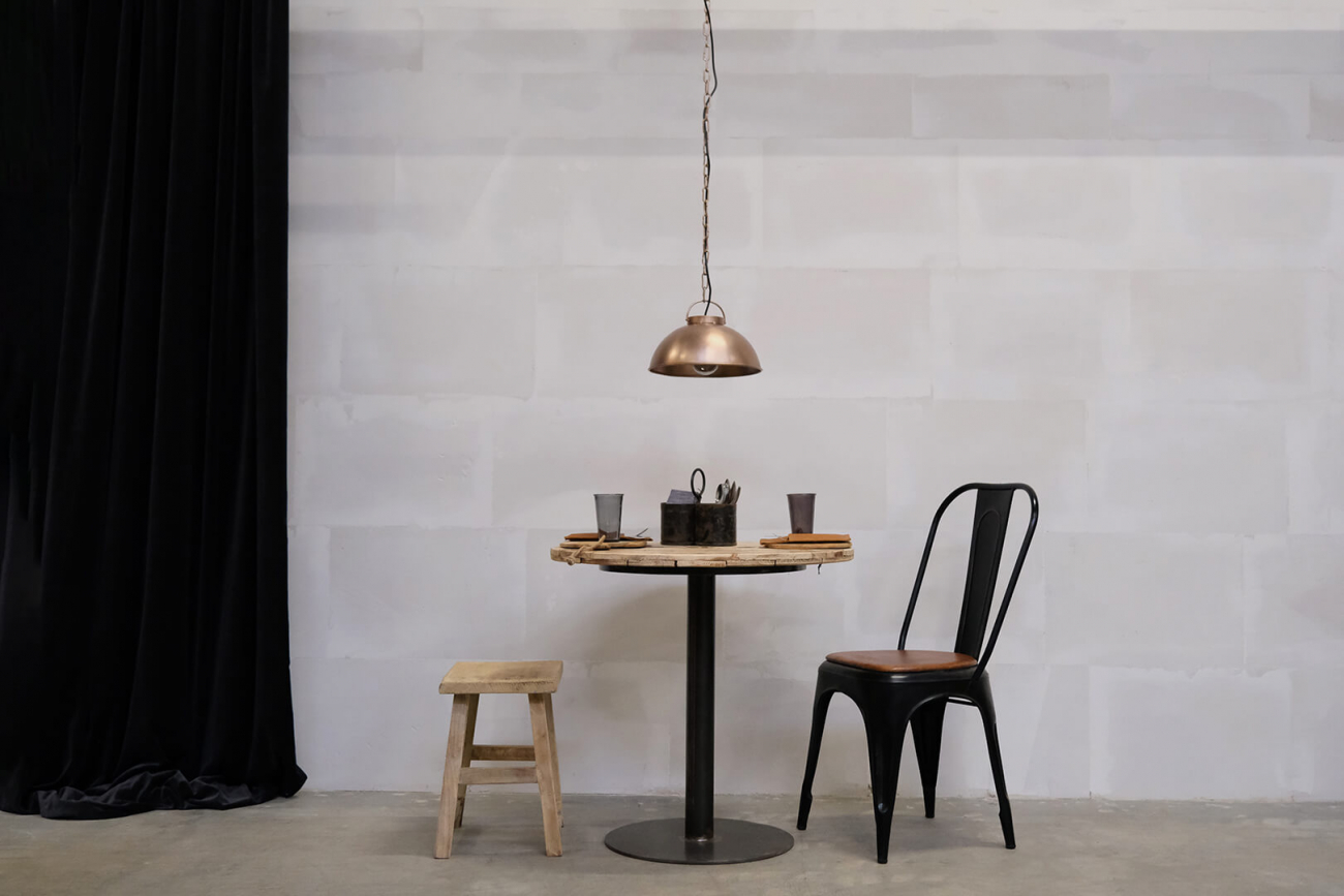Plafondlamp 'Thormann' - Mat koper