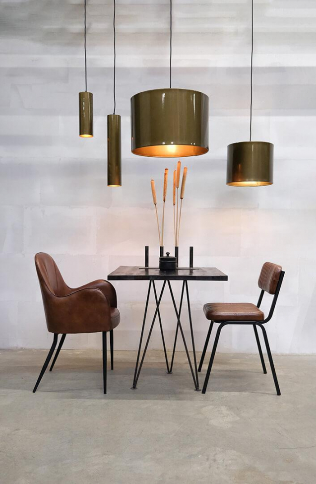 Plafondlamp 'Jonah' L - Antiek Messing