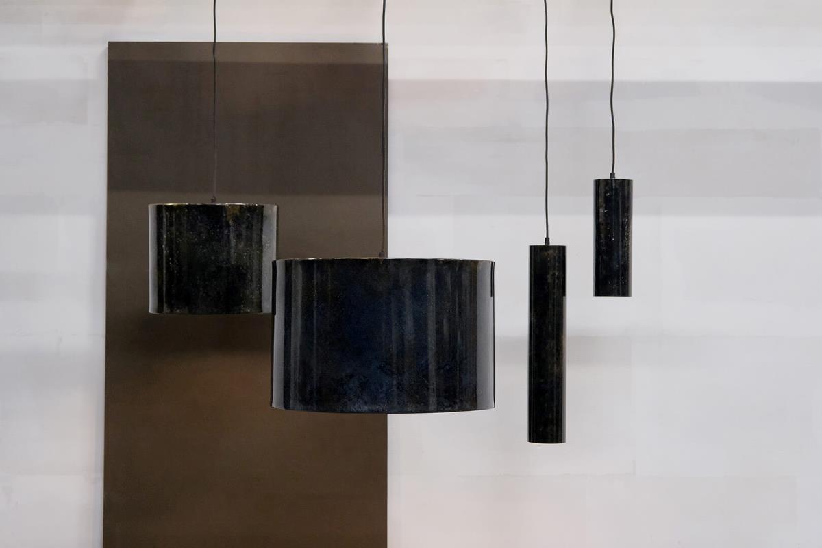 Plafondlamp 'Jonah' Cilinder S - Donkerblauw
