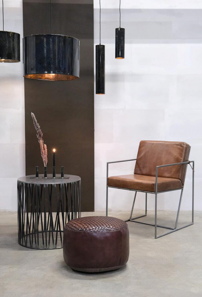 Plafondlamp 'Jonah' Cilinder L - Donkerblauw