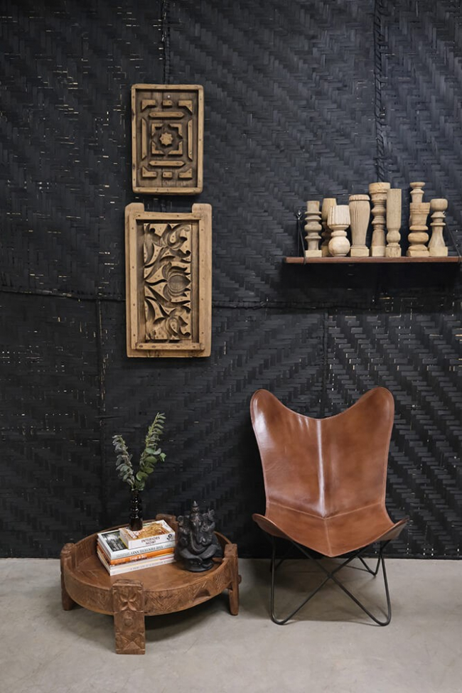 Lounge stoel Vintage - Leer/IJzer