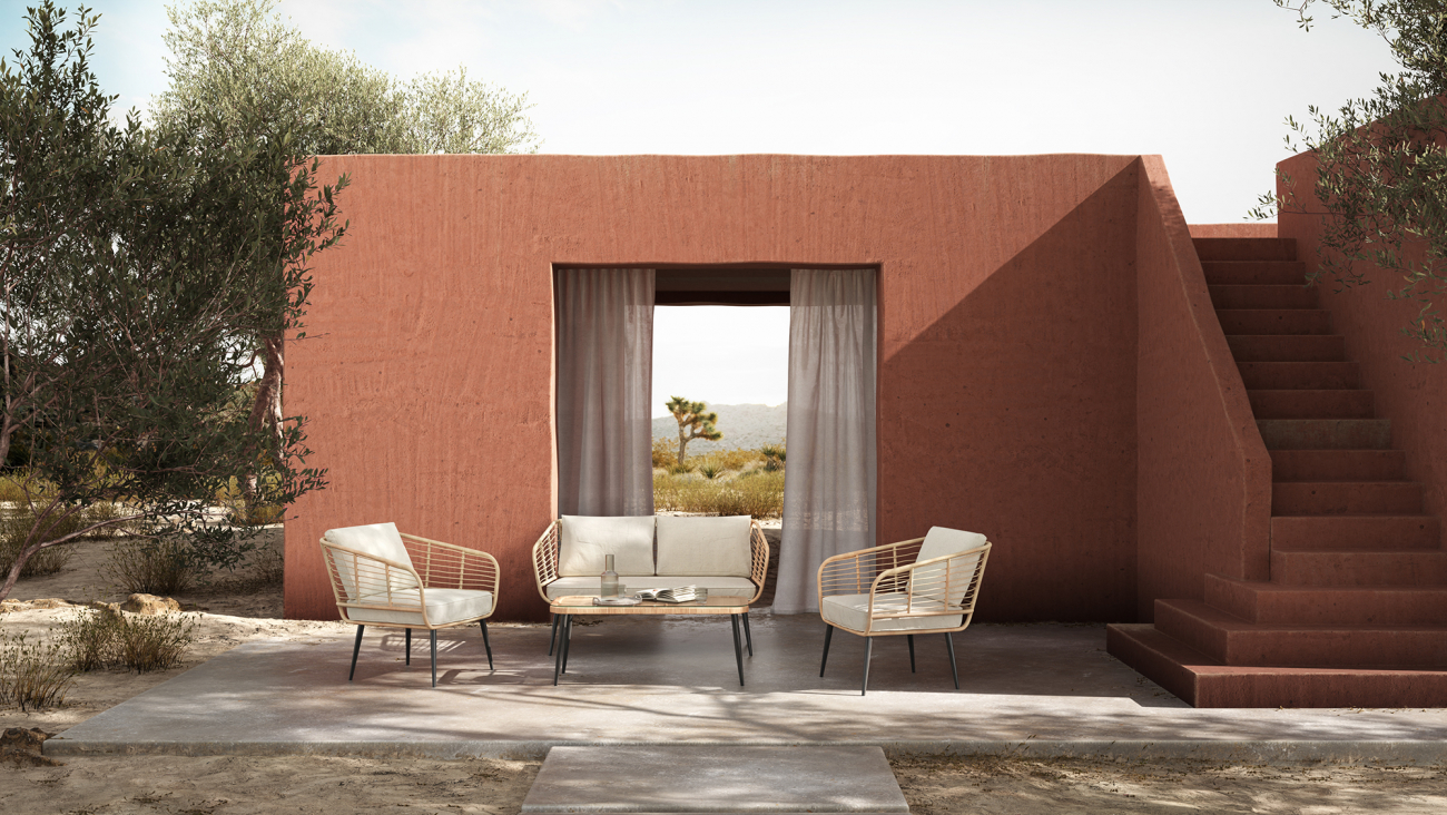 Tuinbank 'Sardinia' - Natuurlijk/Beige