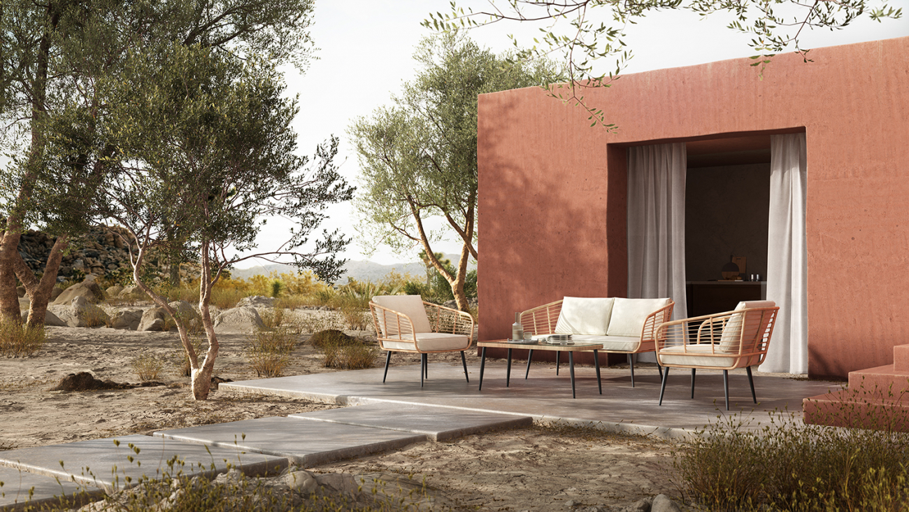 Tuinbank 'Sardinia' - Natuurlijk/Beige