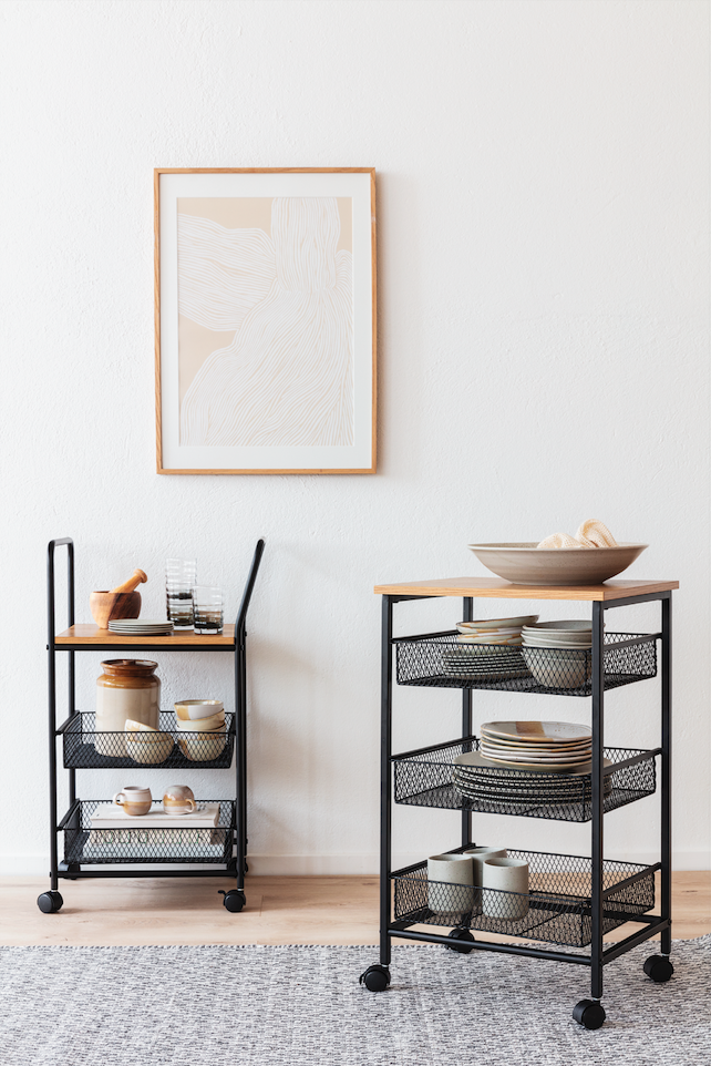 Vloerkleed 'Cozy Luxury' 60x90cm - Grijs/Wit