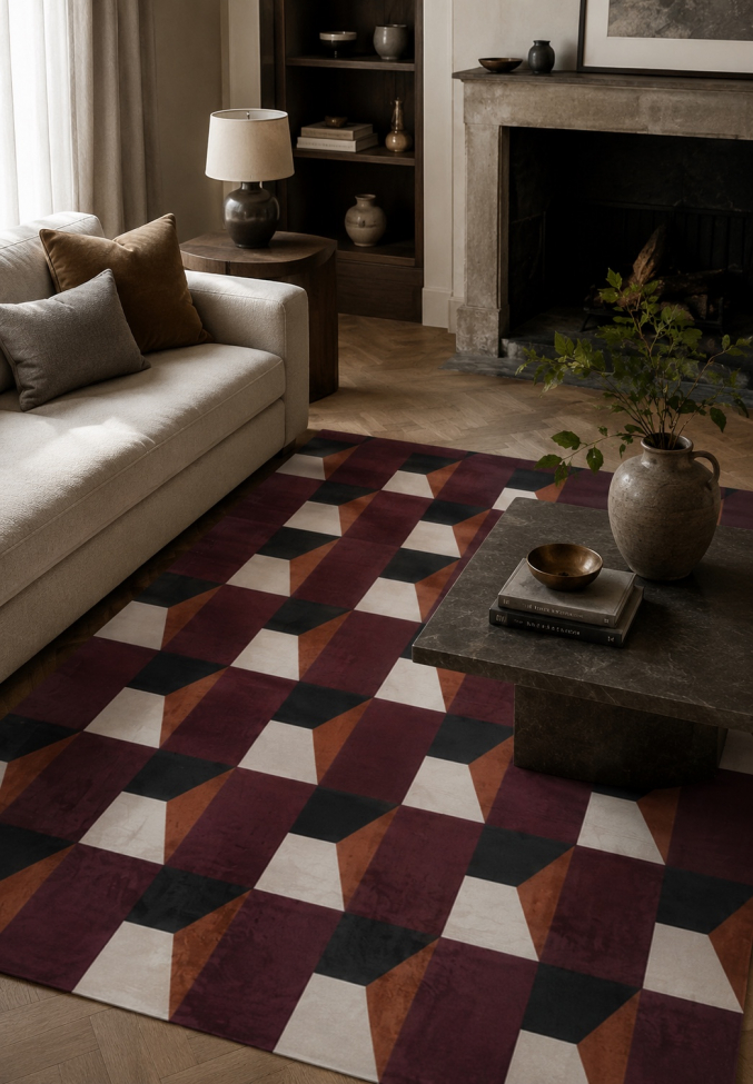 Tapijt 'Valora' - Rood/Paars