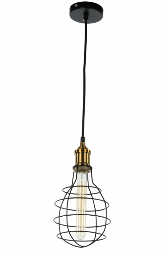 Hanglamp net - Zwart/Messing