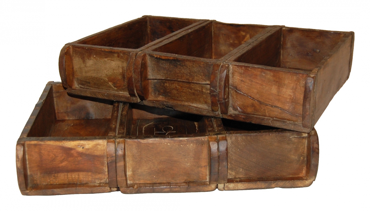 Doos Vintage 3 vakken - Hout